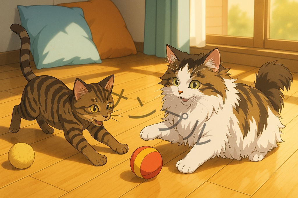 遊ぶ猫ちゃんのスマホ壁紙 🐾