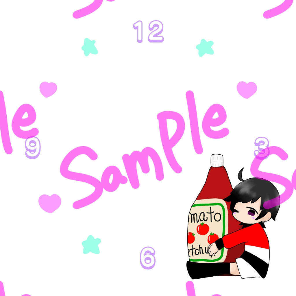 ケチャップといっしょ! ぷちみやアクリル時計