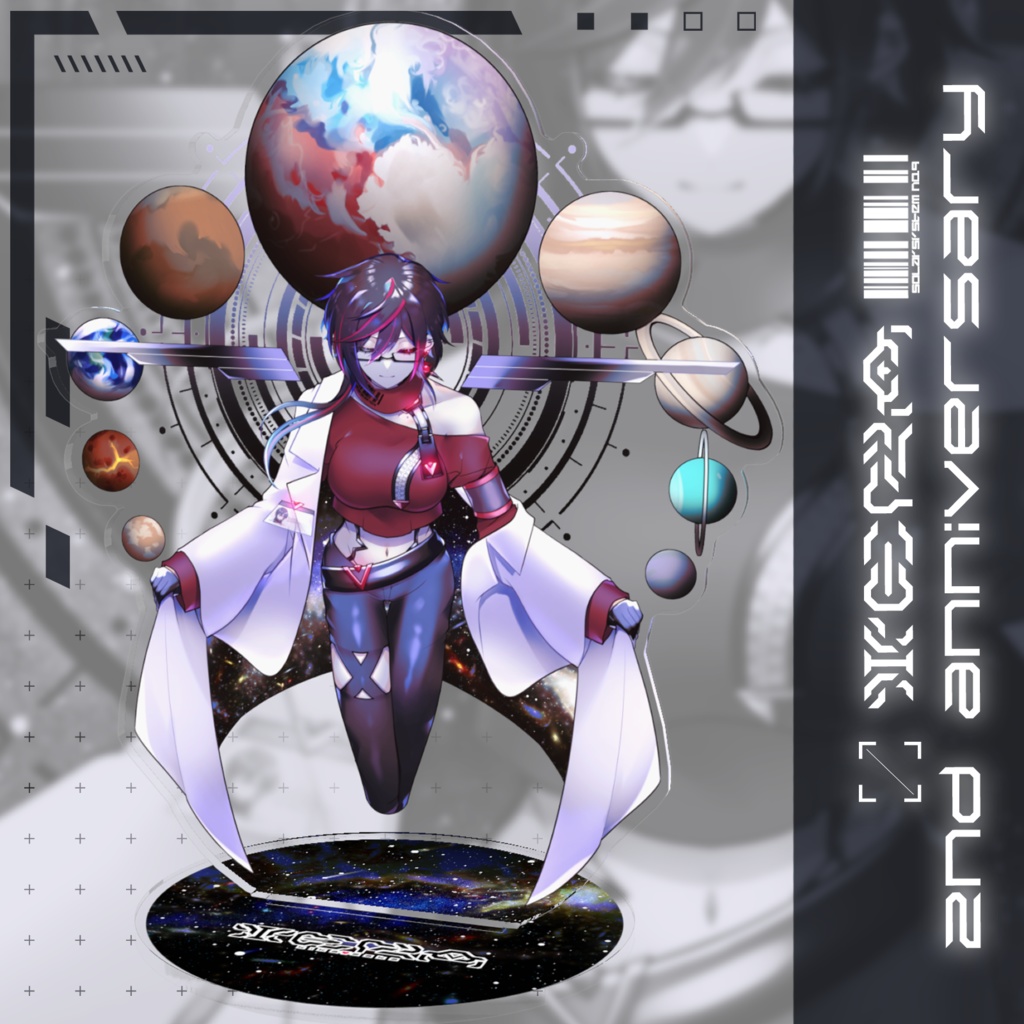 👑機械坂テラ/2周年アクリルスタンド《イラストデータ付き》