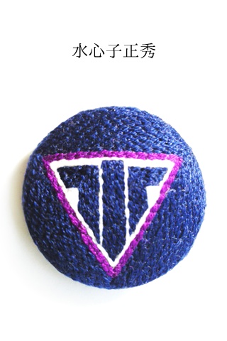 男士刺繍ブローチ(打刀)