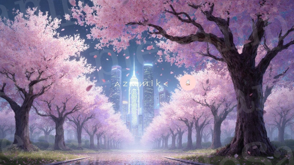 【背景素材11枚】雨と光の風景|神社/森/都市夜景(FHD・商用可)