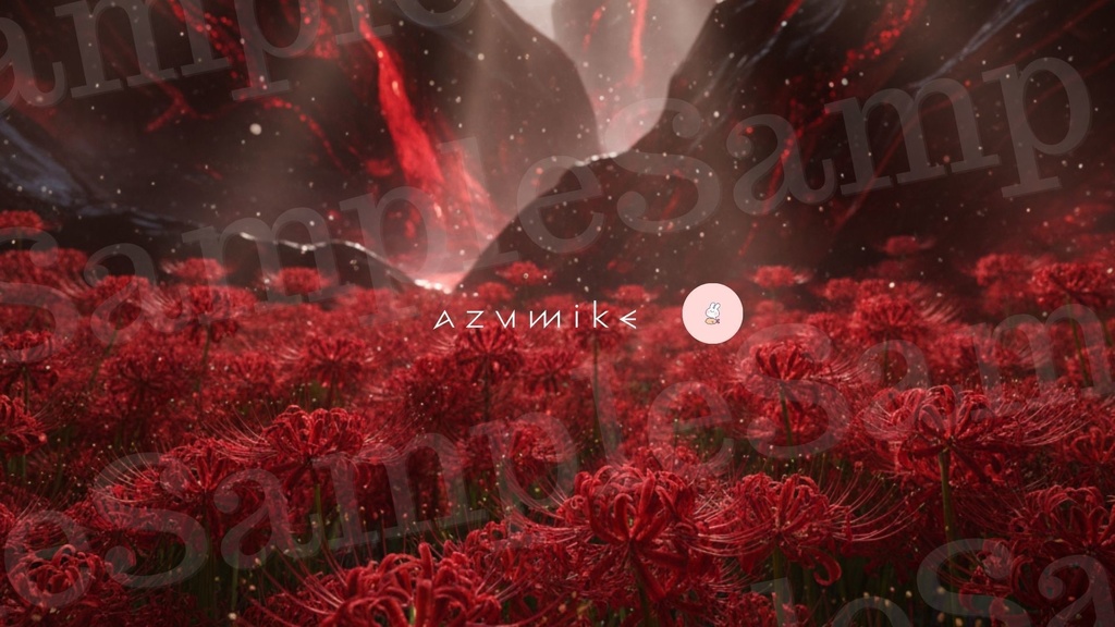 【背景素材8枚】彼岸花の世界|金/紅/白/蒼+宝石近景(FHD・商用可)