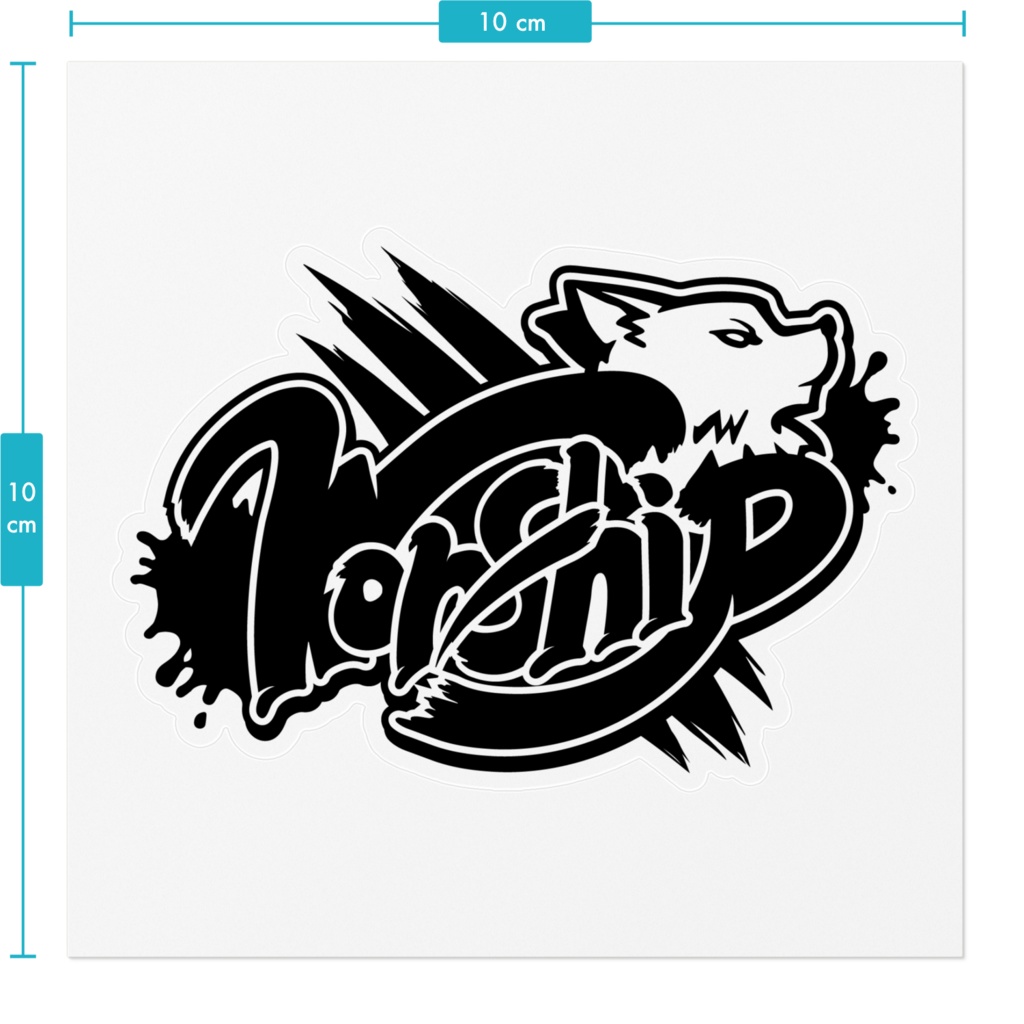Worship クリアステッカー(黒)