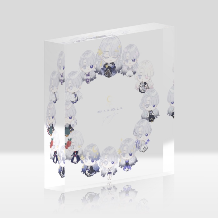 夜長アクリルブロック・一年記念【受注生産】