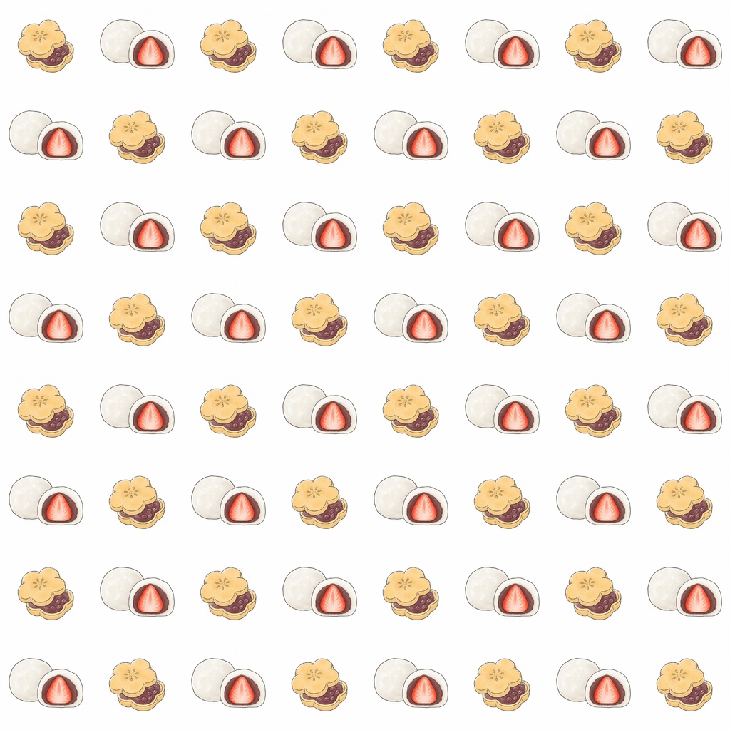 和菓子いろいろ|デジタルペーパー 6枚セット