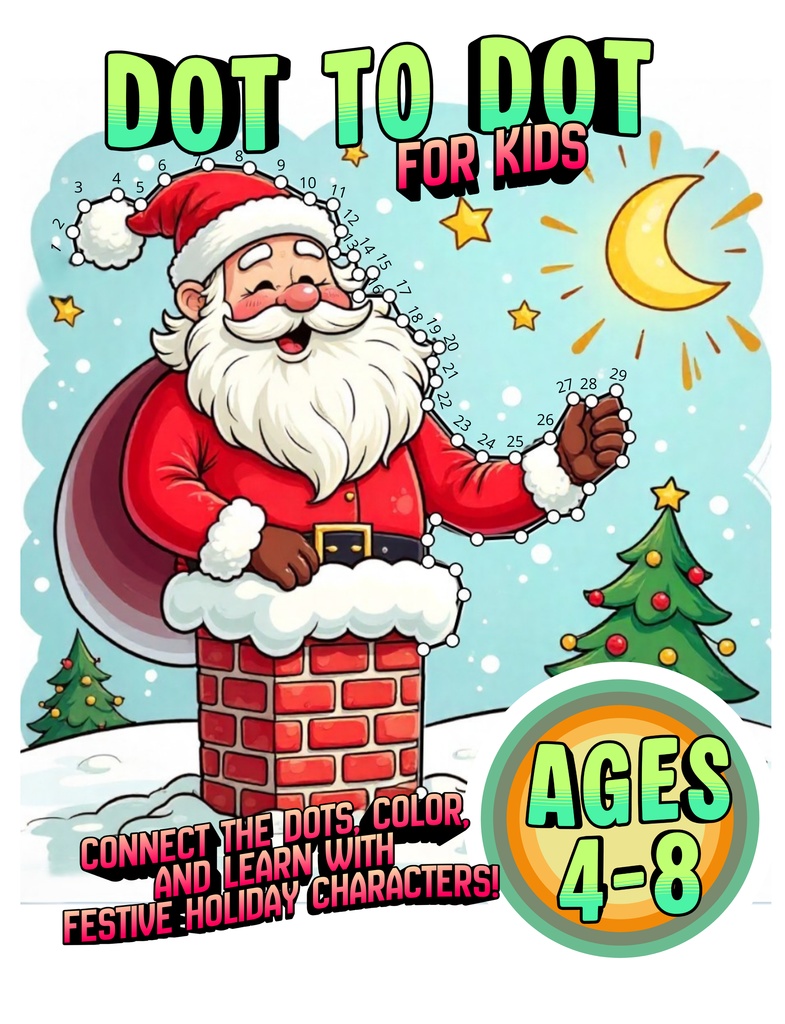 クリスマスの点つなぎの本