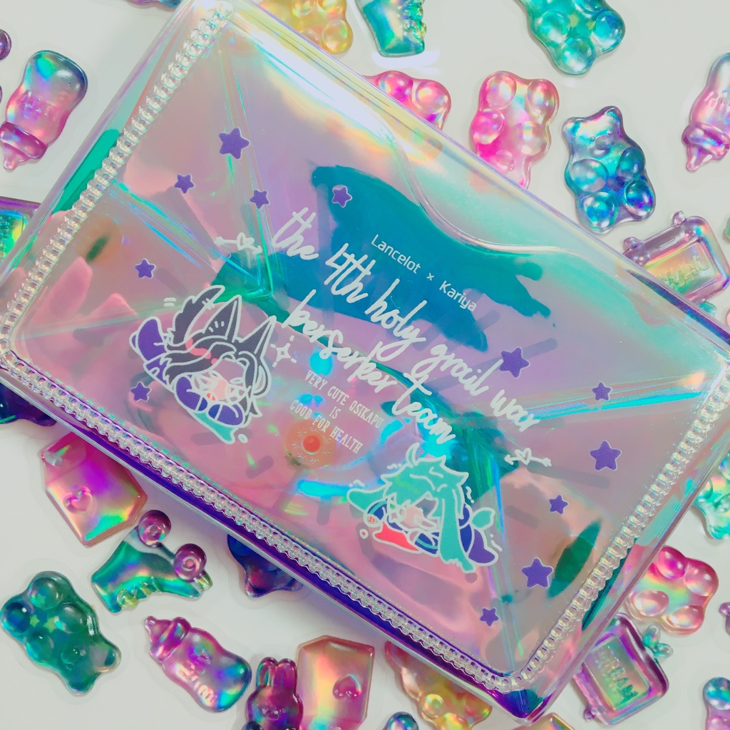 【再販】けもみみ🐶🐰4次狂ちゃんのオーロラボックスコインケース