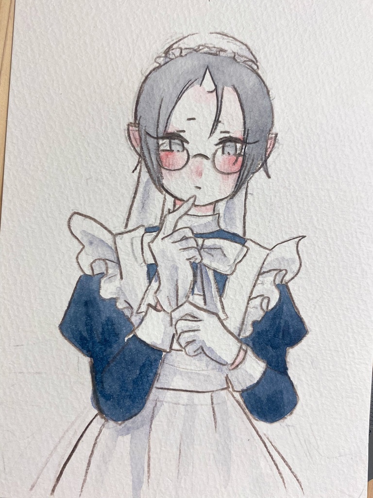 【原画】丸メガネ＋メイド