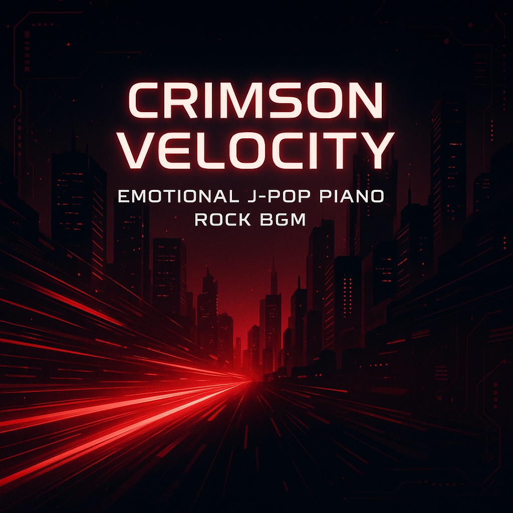 Crimson Velocity – Emotional J-Pop Piano Rock BGM