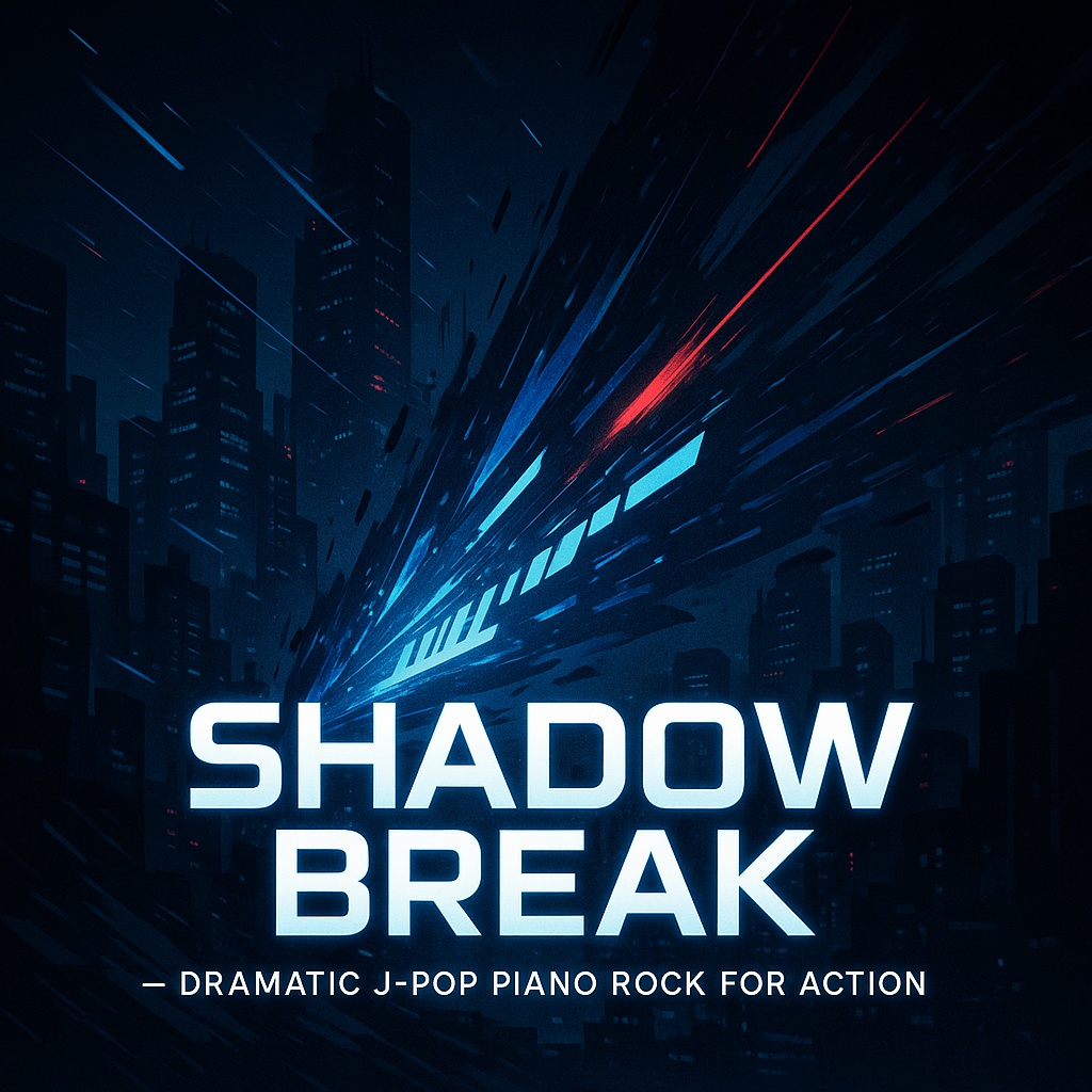 Shadow Break – Dramatic J-Pop Piano Rock for Action
