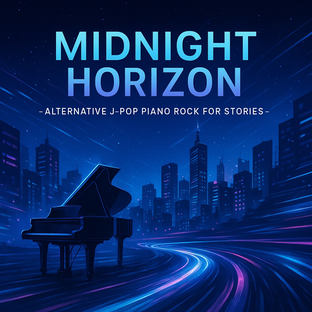 Midnight Horizon – Alternative J-Pop Piano Rock for Stories