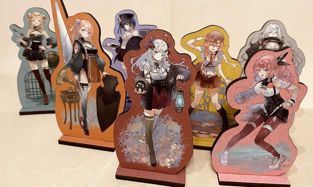 IdiosFantasy 木製パネルスタンド 7人セット