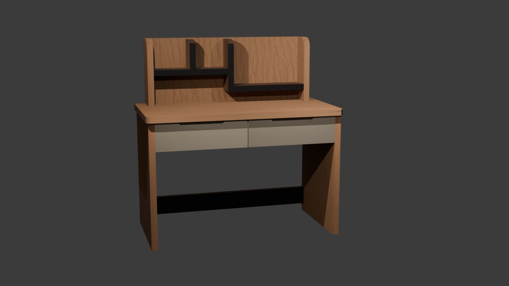 【FBX】学習机【Blender】