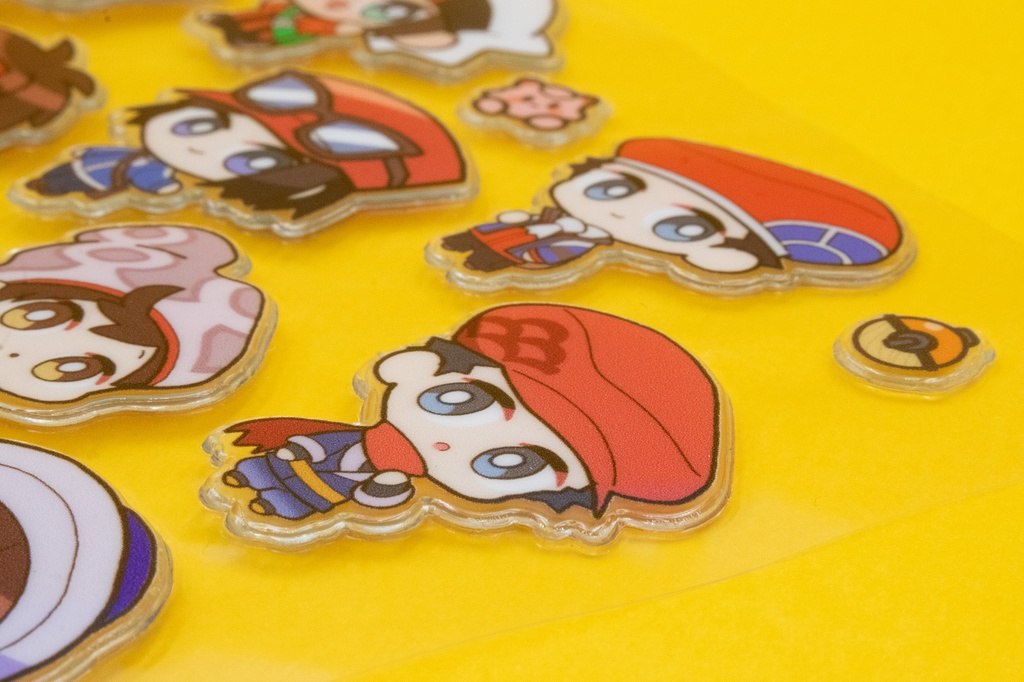 pkmn歴代男主人公 ぷっくりシール