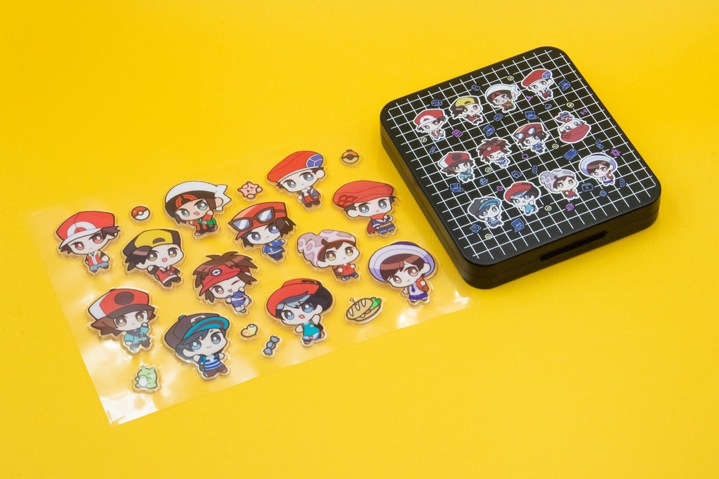 pkmn歴代男主人公 ぷっくりシール