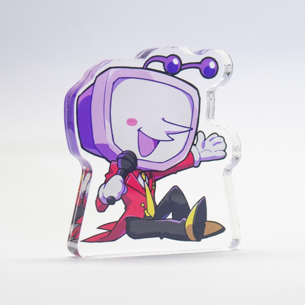 テナとクリスの自立するアクリルブロックスタンド 飯友