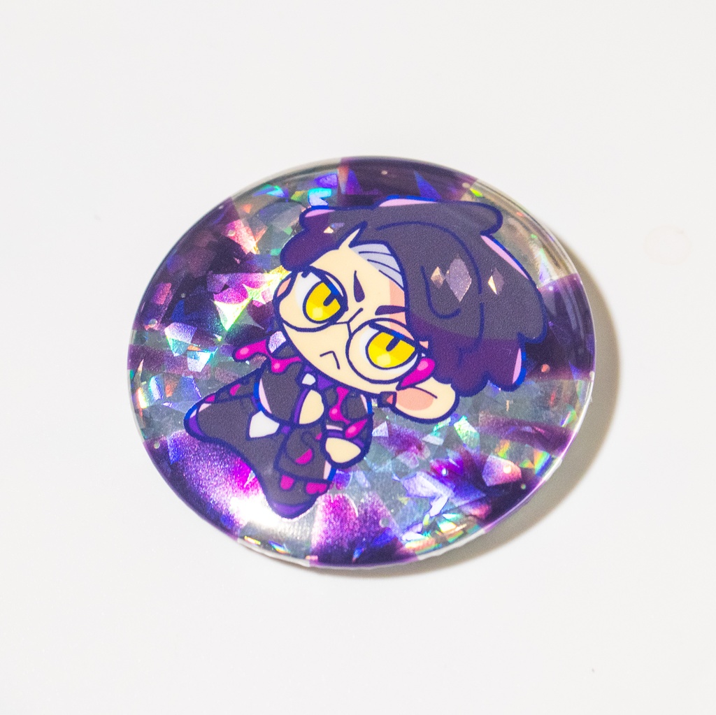 メガシン缶バッジ カラスバ キョウヤ グリ