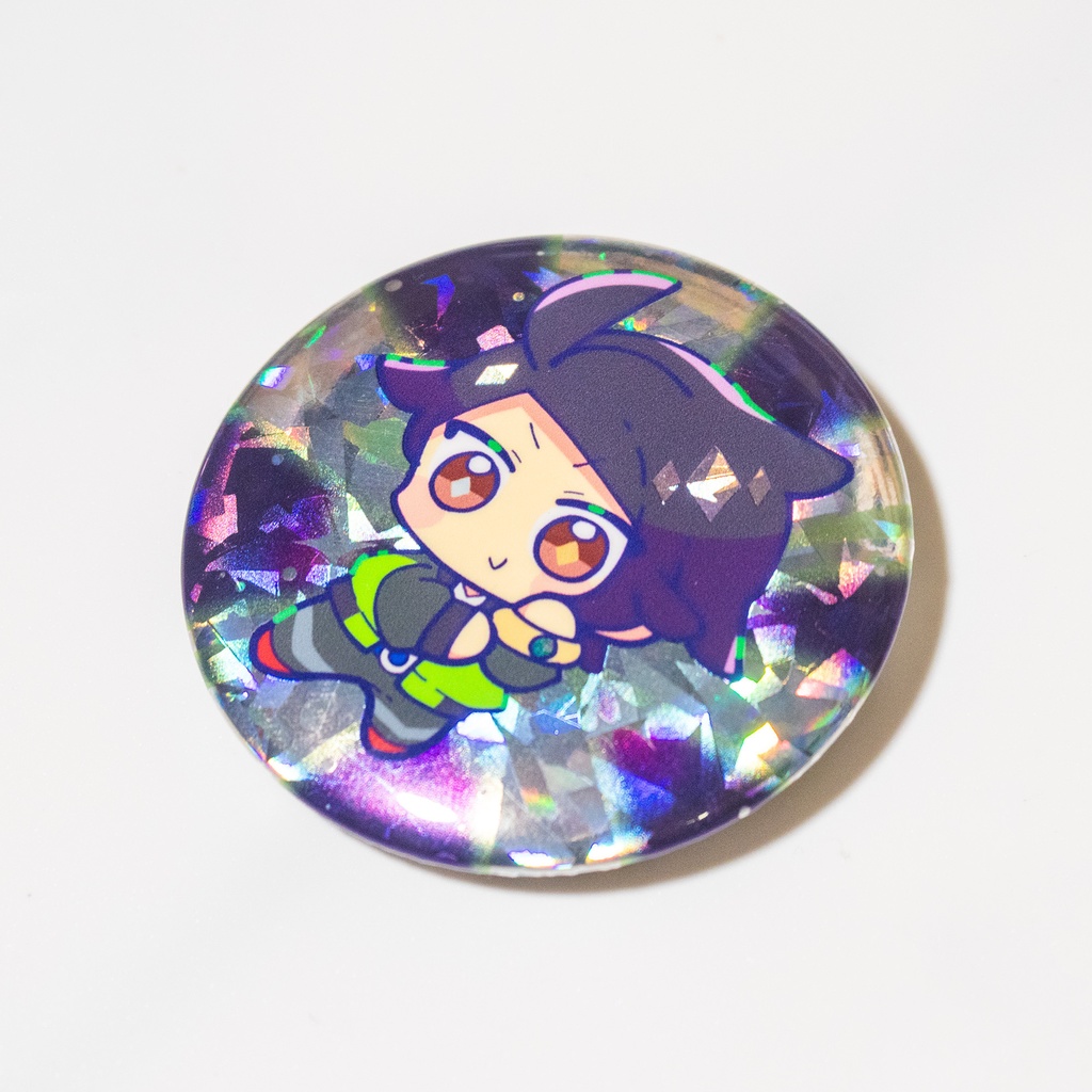 メガシン缶バッジ カラスバ キョウヤ グリ