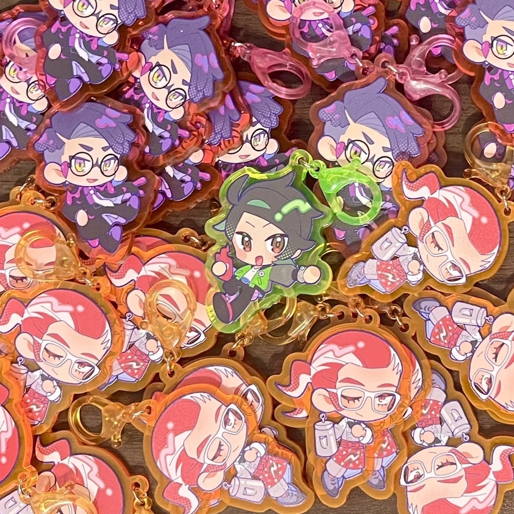 蛍光アクキー カラスバ キョウヤ グリ