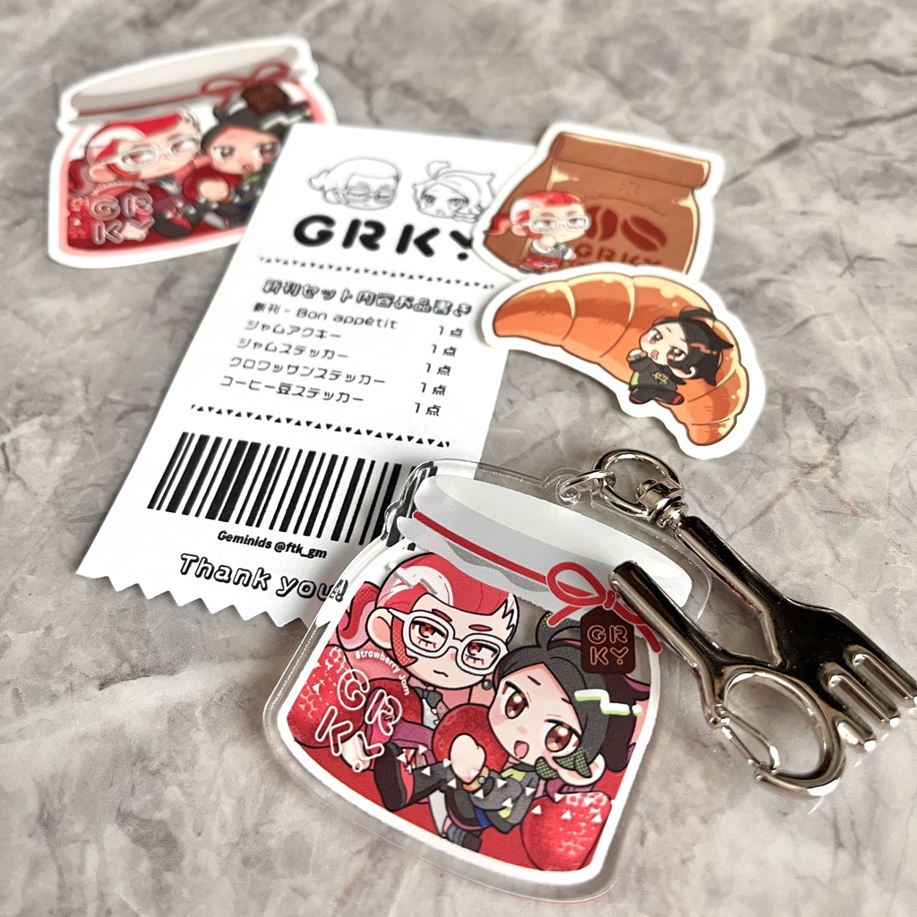 スパコミ グリキョウ アクキー&ステッカーセット