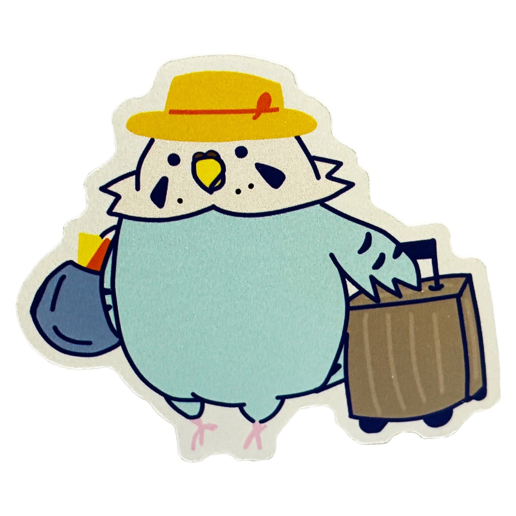 セキセイインコステッカー《旅行》
