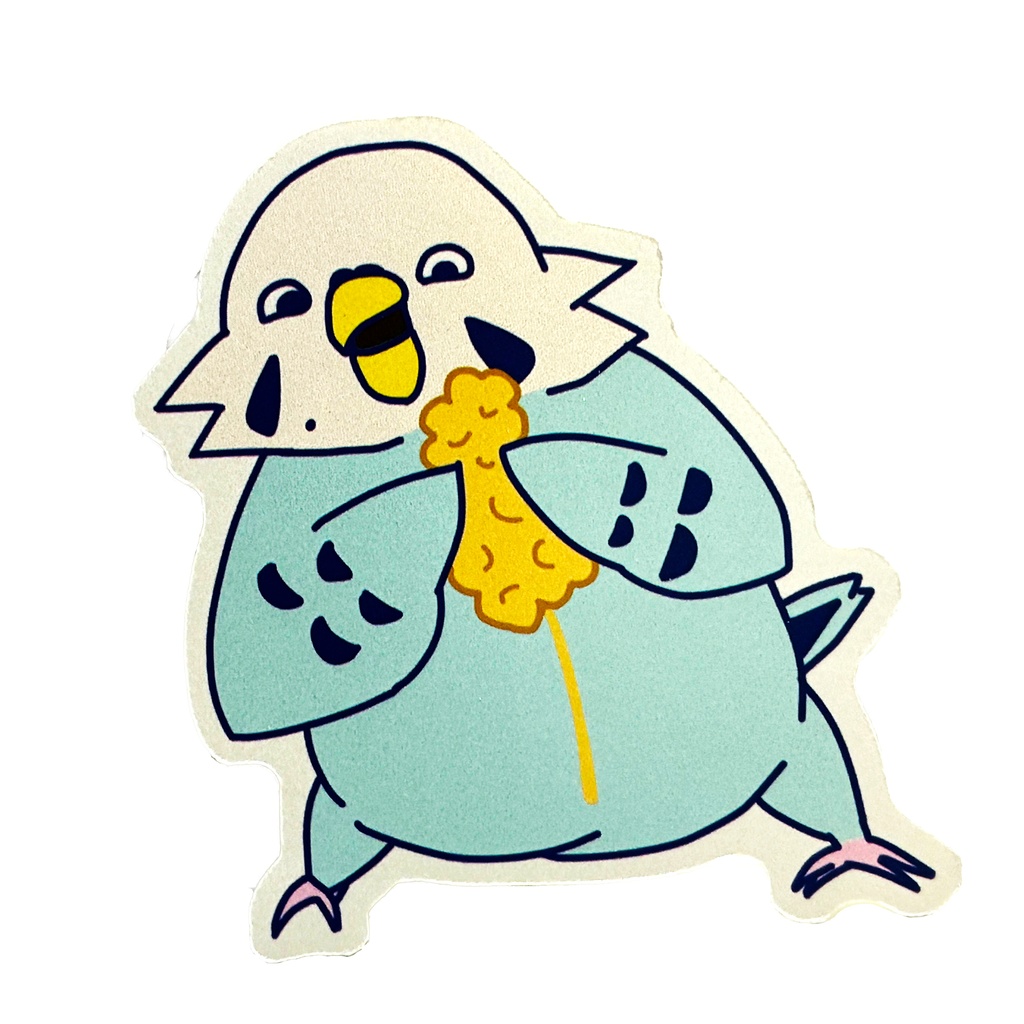 セキセイインコステッカー《あわほ》