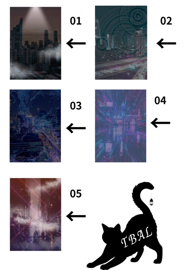 【背景素材】サイバー裏路地セット Vol.1(5枚)