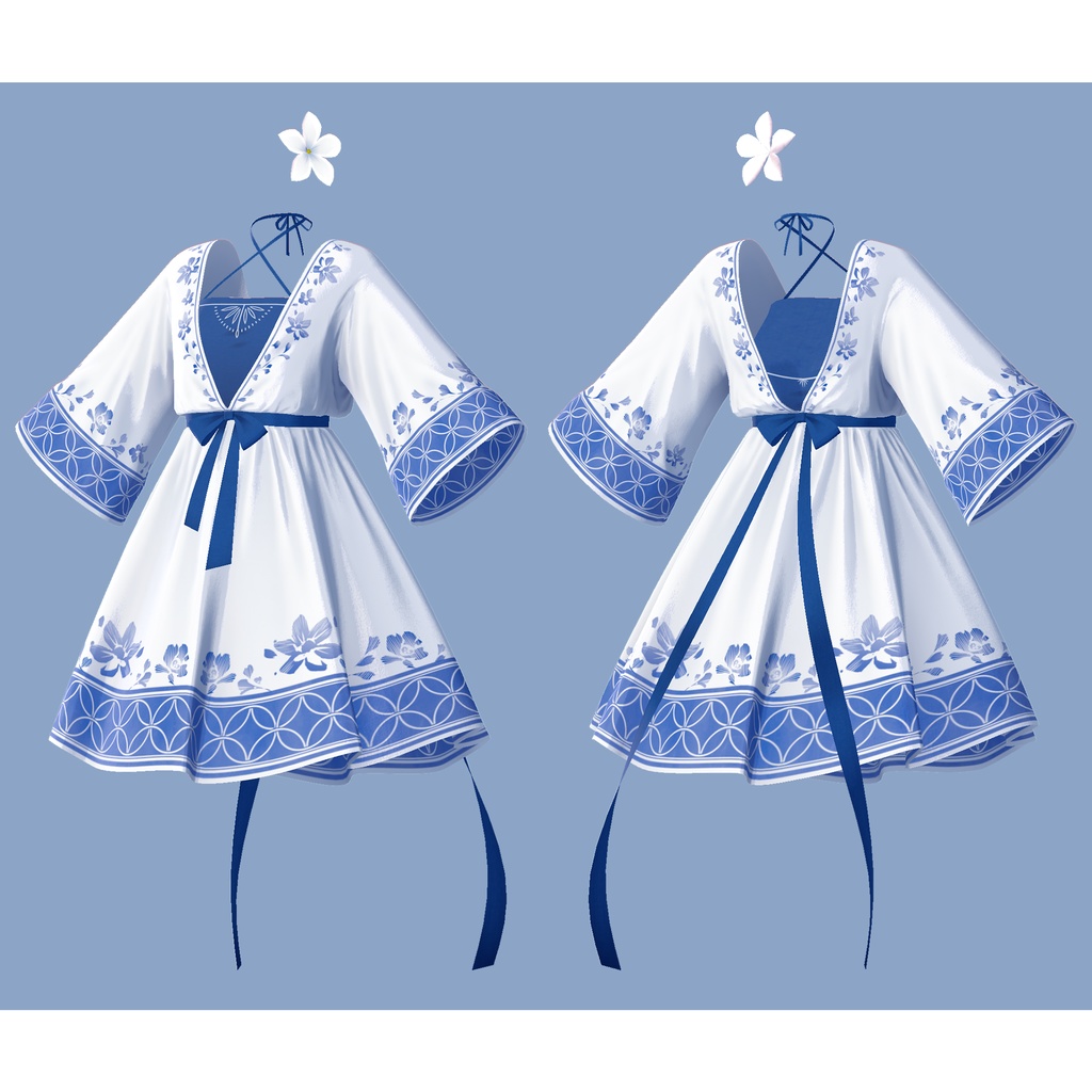 【複数アバター対応】雨恋いワンピース - Rainy Love Dress