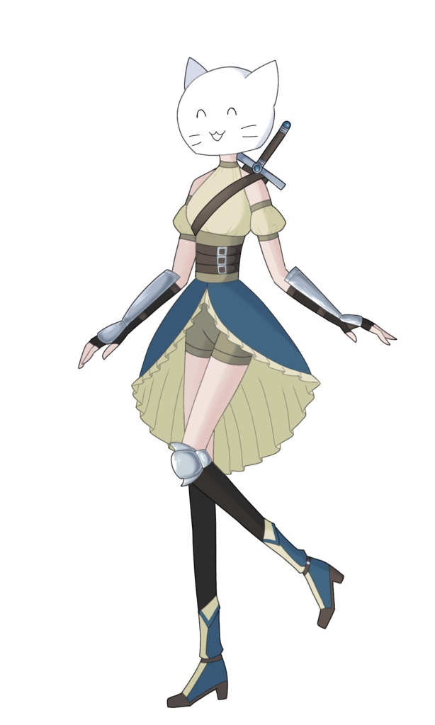 【立ち絵】猫被り女剣士