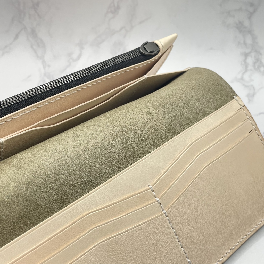 受注生産(5カラー)※カーキ在庫1つのみ即納可【本革】ロングウォレット(姫路レザー)