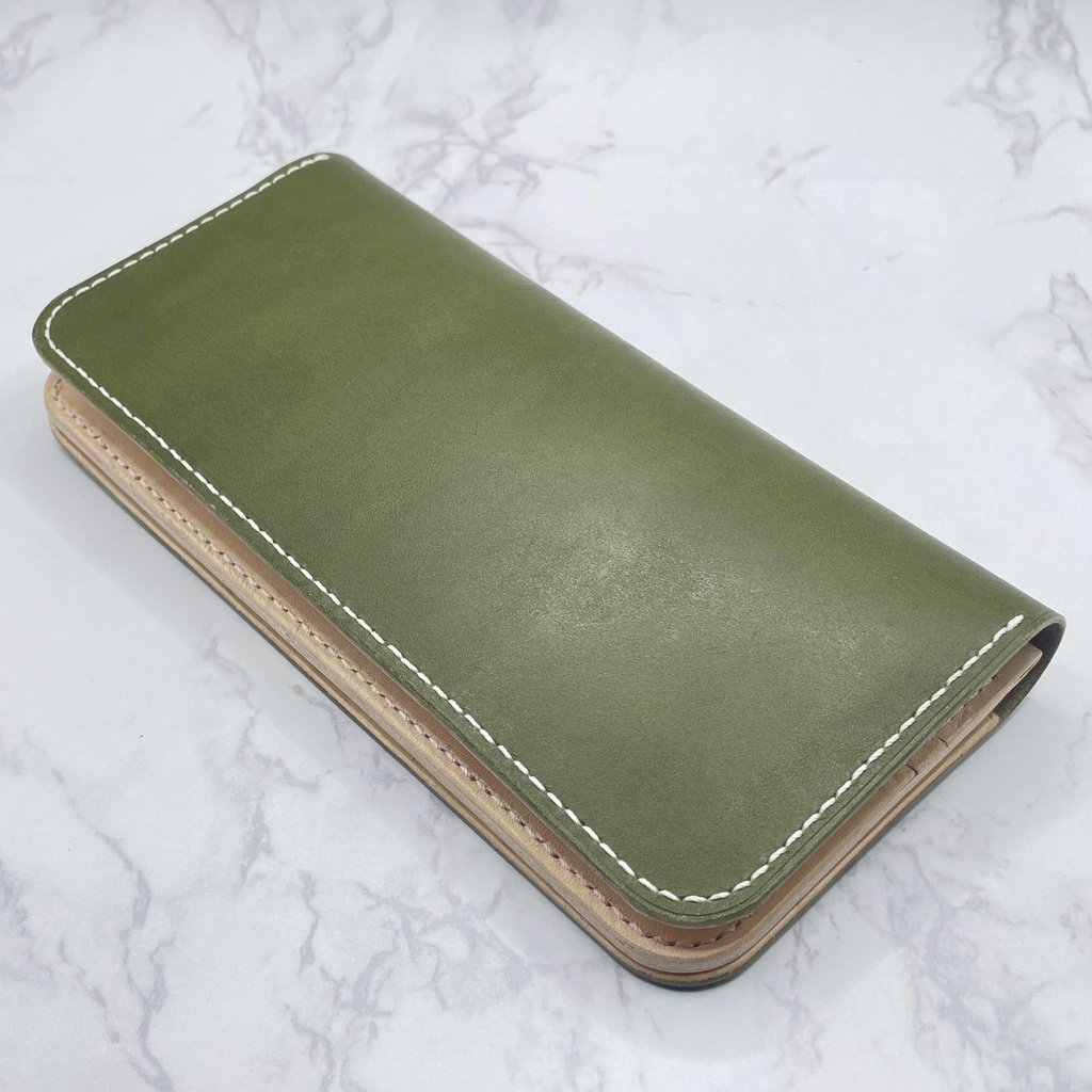 受注生産(5カラー)※カーキ在庫1つのみ即納可【本革】ロングウォレット(姫路レザー)