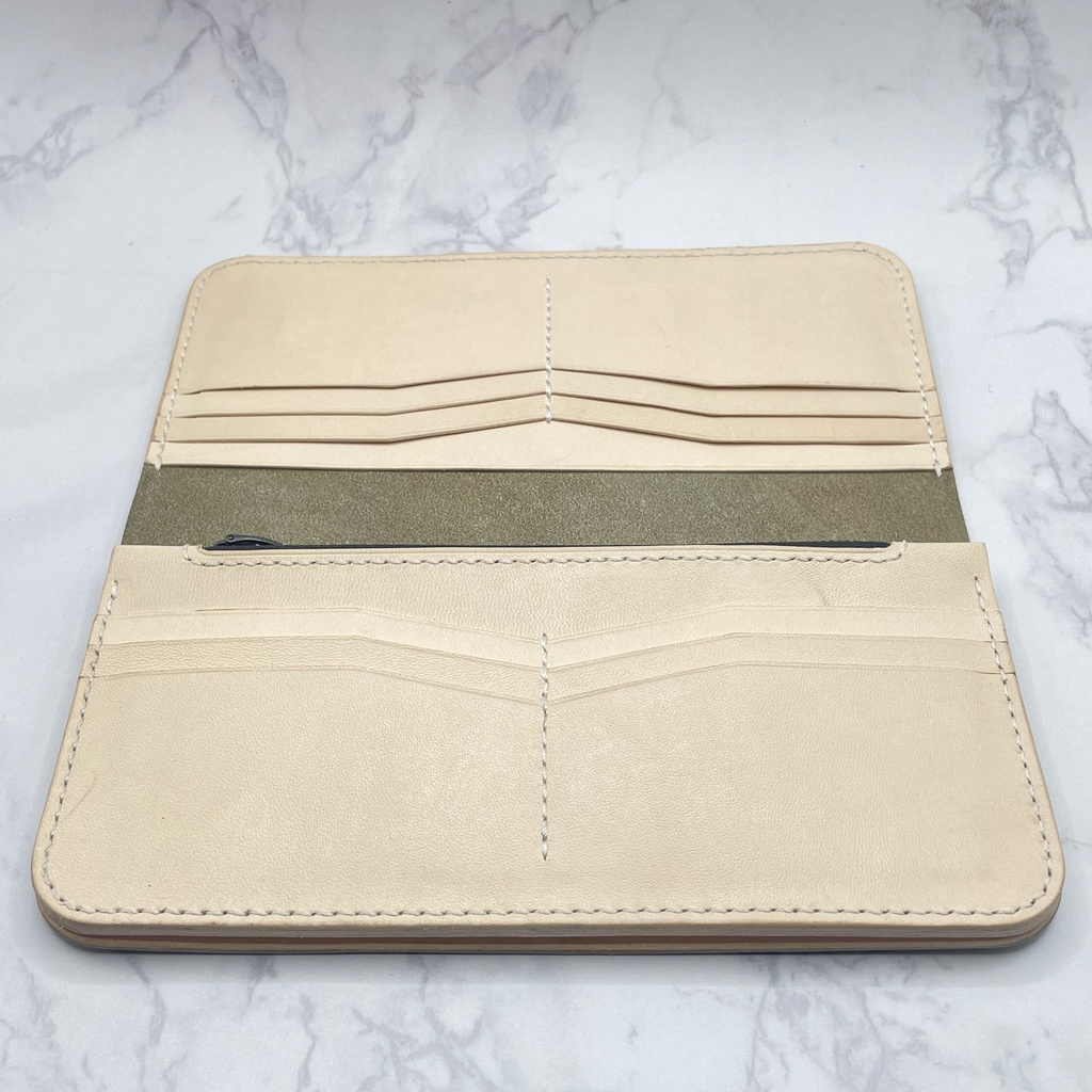 受注生産(5カラー)※カーキ在庫1つのみ即納可【本革】ロングウォレット(姫路レザー)