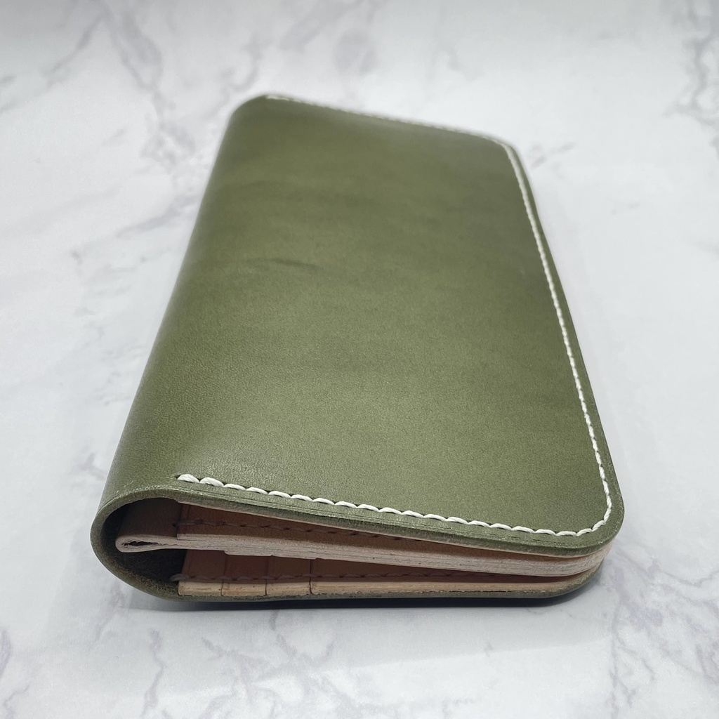 受注生産(5カラー)※カーキ在庫1つのみ即納可【本革】ロングウォレット(姫路レザー)