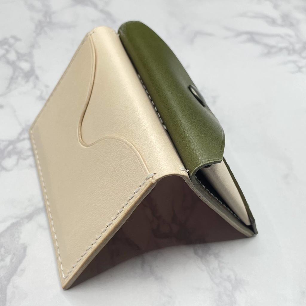 受注生産(5カラー)※カーキ在庫1つは即納可【本革】コイン&カードケース(姫路レザー)