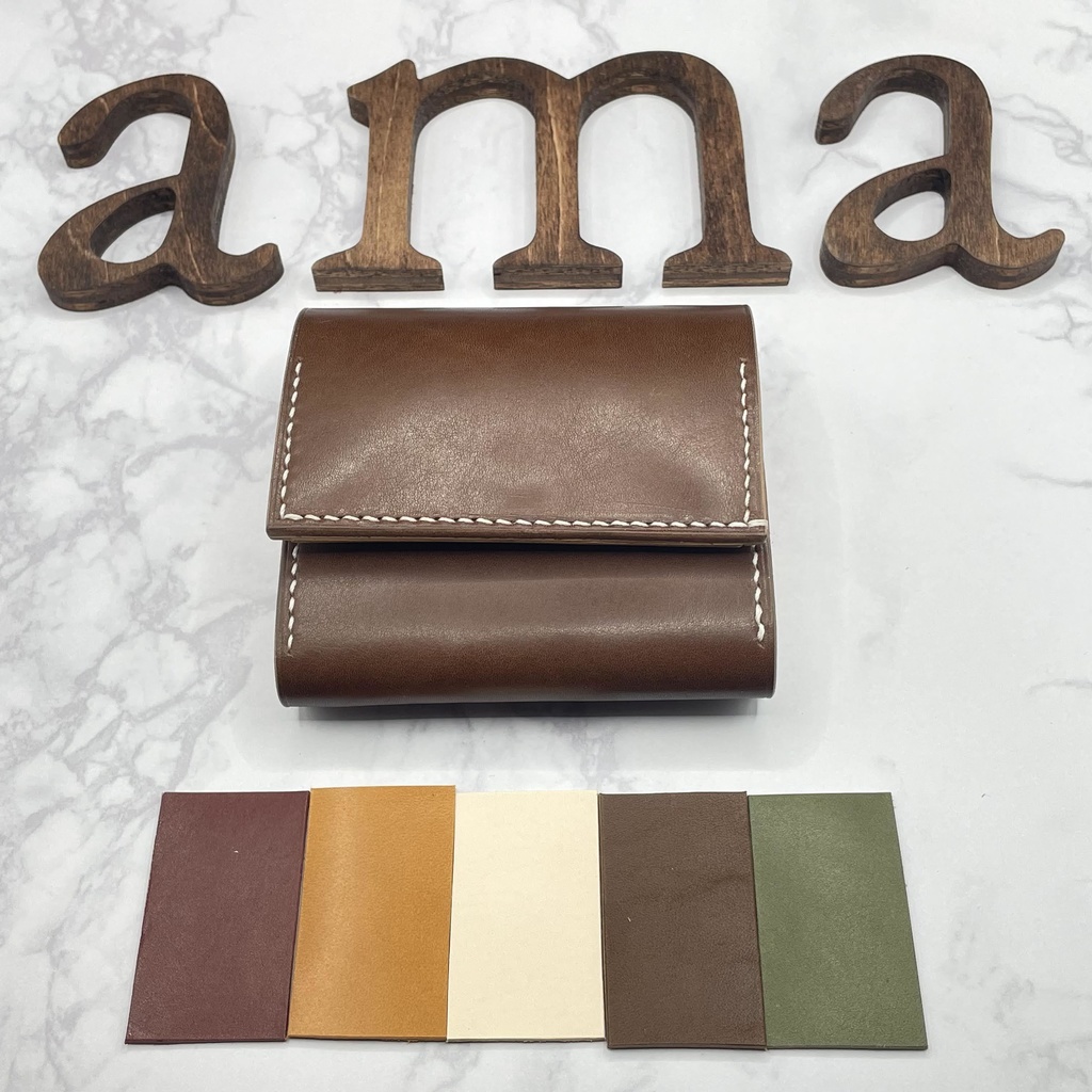 受注生産(5カラー)【本革】三つ折り財布(姫路レザー)