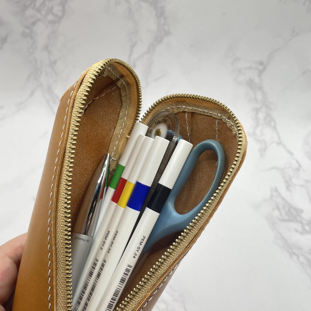 受注生産(5カラー)※キャメル在庫1つは即納可【本革】マルチレザーケース/ペンケースやメガネケースとしても使用可能