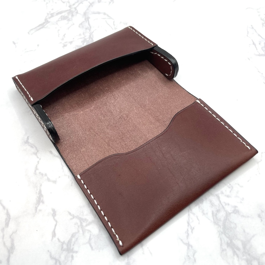(5カラー)【本革】名刺入れ/カードケース#2(姫路レザー)/受注生産※ワイン在庫1つは即納可