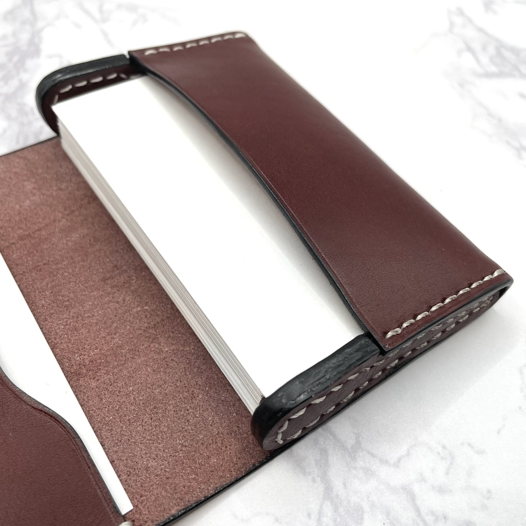 (5カラー)【本革】名刺入れ/カードケース#2(姫路レザー)/受注生産※ワイン在庫1つは即納可