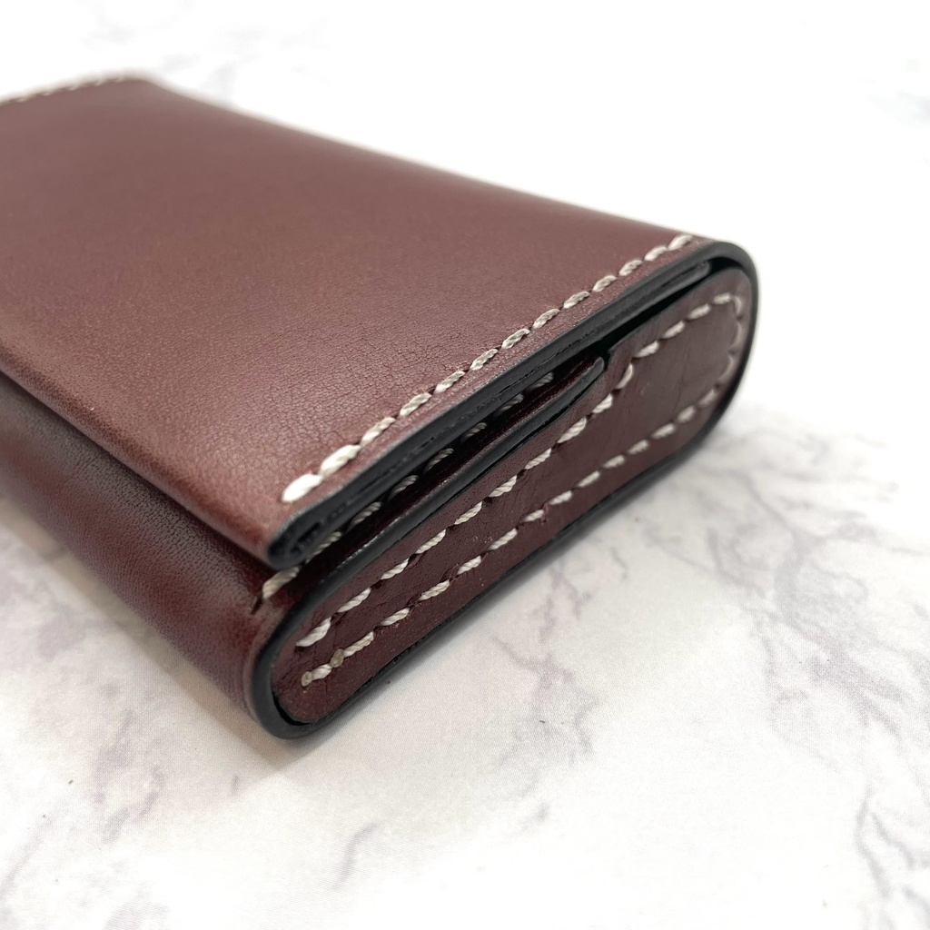 (5カラー)【本革】名刺入れ/カードケース#2(姫路レザー)/受注生産※ワイン在庫1つは即納可