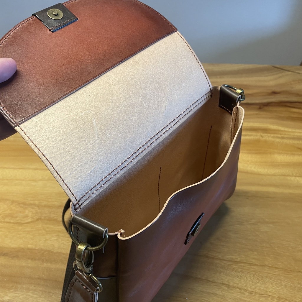 【カラーリクエスト可】本革のショルダーバッグ/バイカラー/セミオーダー