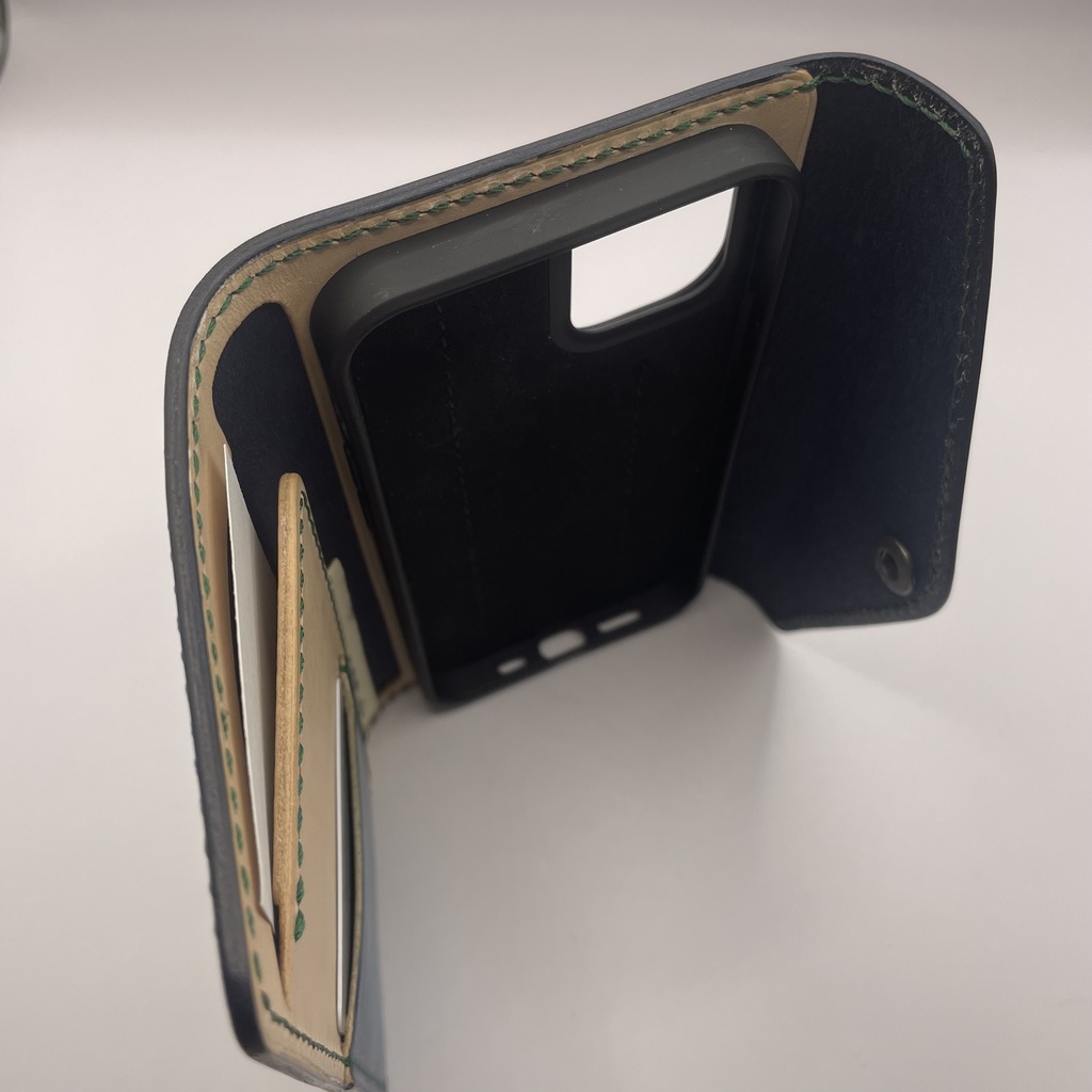 推し色 本革スマホケース(iphone全シリーズ対応可)カラーオーダー可