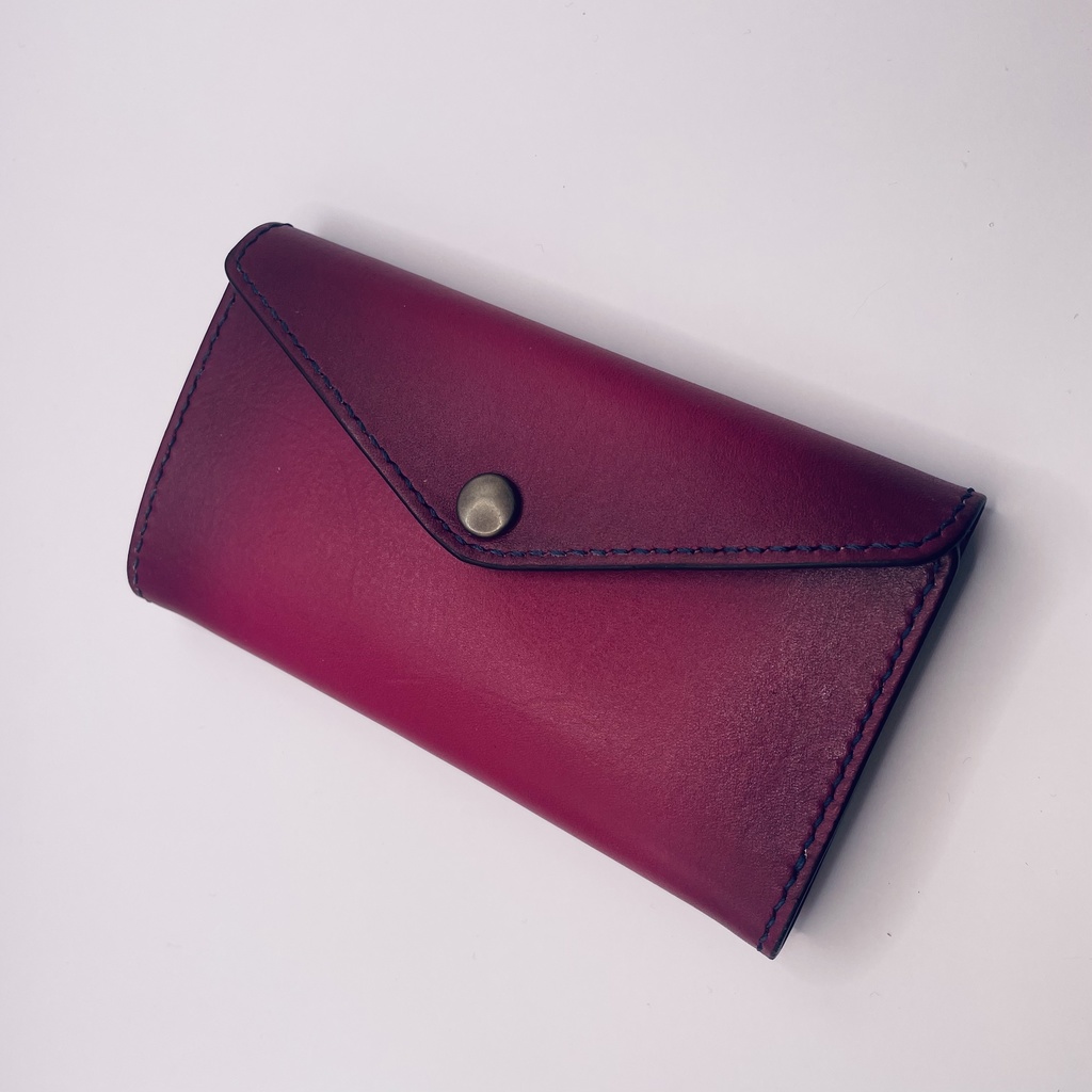 推し色 本革スマホケース(iphone全シリーズ対応可)カラーオーダー可