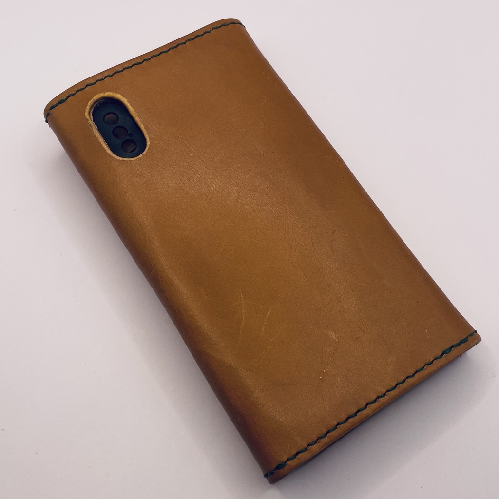 推し色 本革スマホケース(iphone全シリーズ対応可)カラーオーダー可