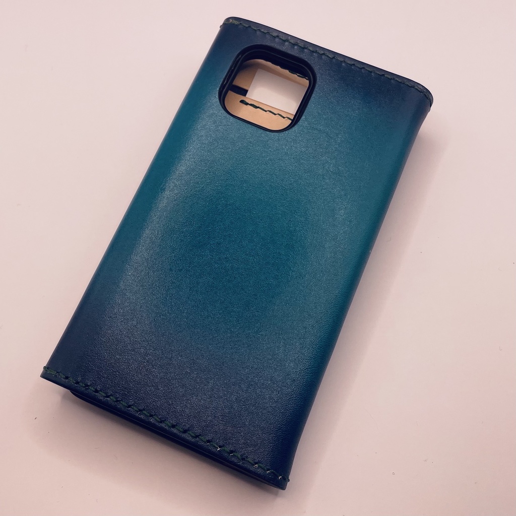 推し色 本革スマホケース(iphone全シリーズ対応可)カラーオーダー可