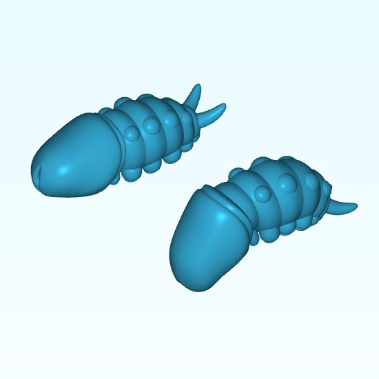 【幼虫セット】予備パーツ(通常・曲げ 各2個づつ)