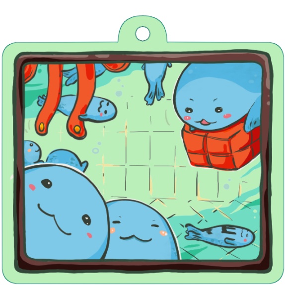小窓のアクリルキーホルダー