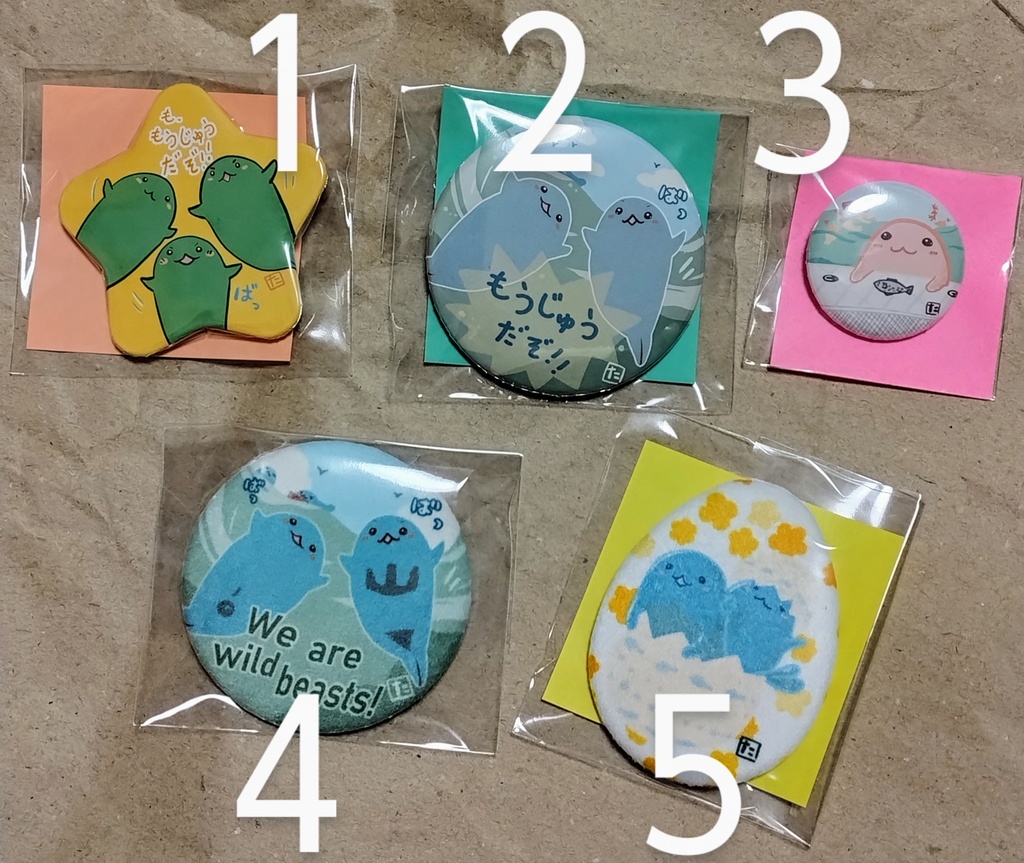 【新作】アザラシ缶バッジとトートバッグ
