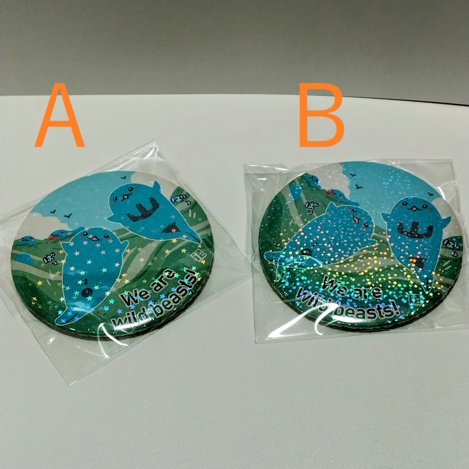 New! アザラシ幼稚園 もうじゅう缶ミラー(大、小)