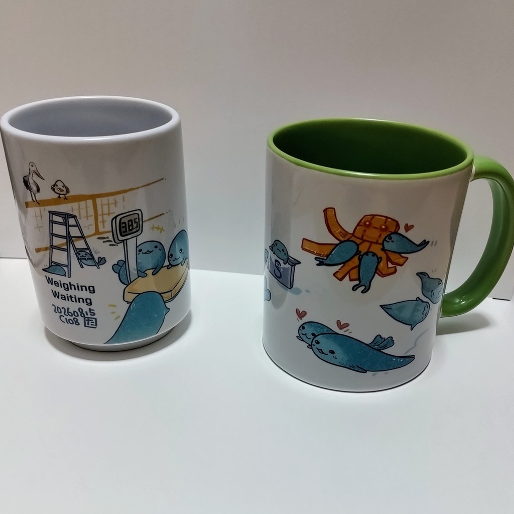 New! アザラシ幼稚園マグカップ&湯のみ