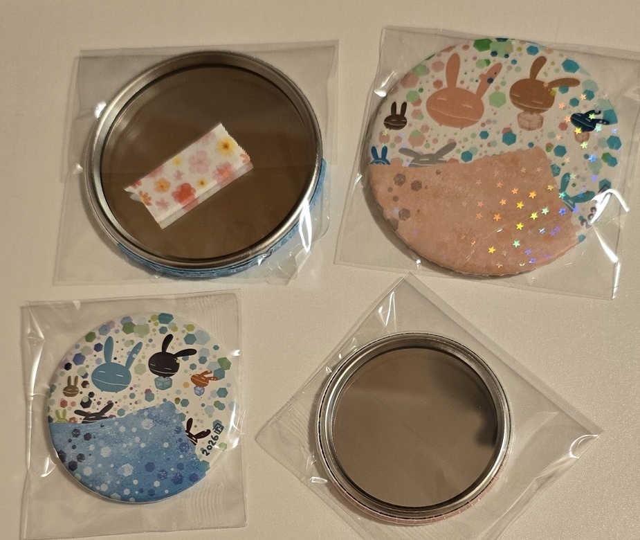 New! レプリカ先生缶ミラー 大、小